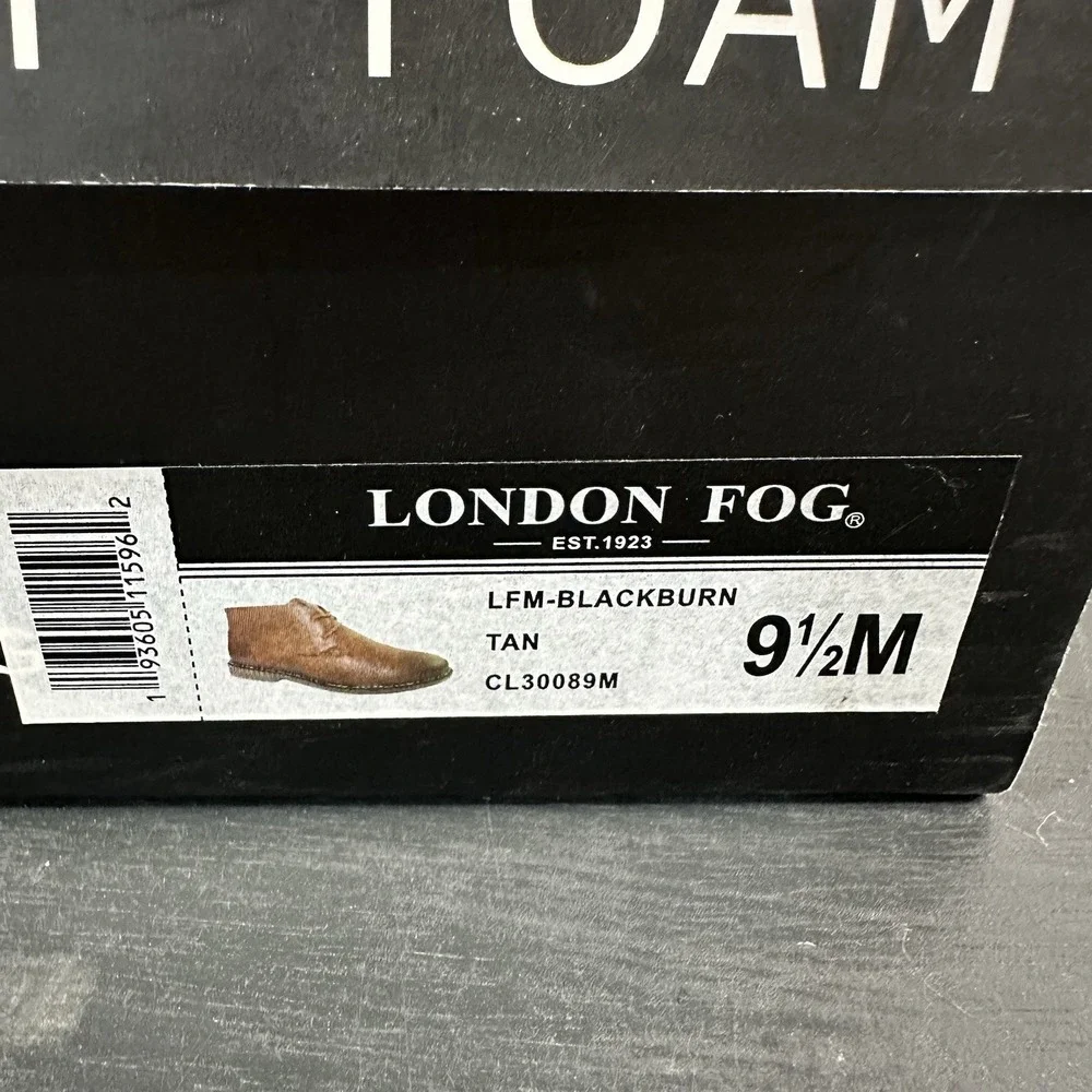 London Fog Blackburn Chukka‎ Boots Shoes Mens Size 9.5 M Memory Foam CL30089M
